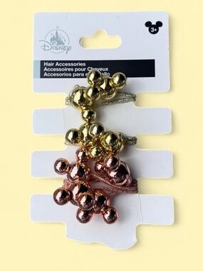 NEW Disney Mickey Mouse gold and rose gold hair accessories Disney World